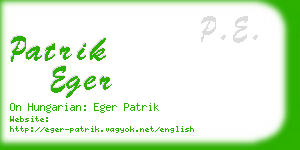 patrik eger business card